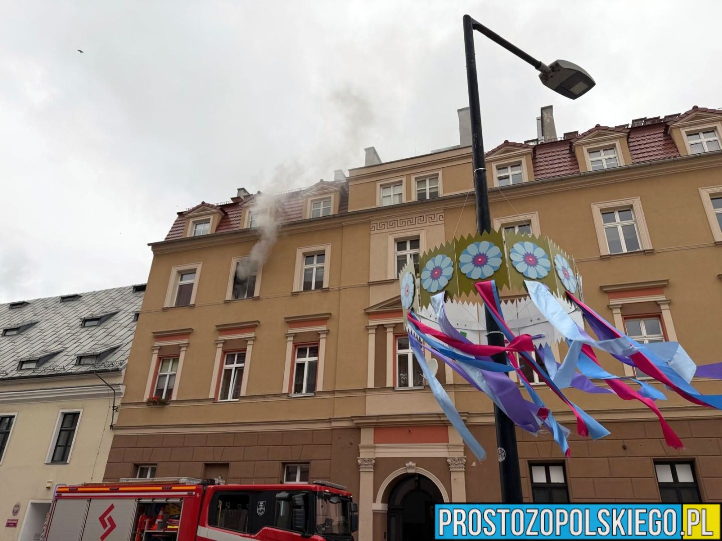 Pożar mieszkania przy opolskim Rynku. Ewakuowano osiem osób