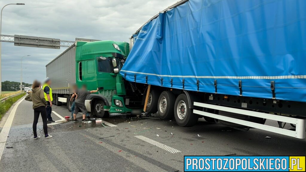 Wypadek dwóch ciężarówek na obwodnicy Opola. Na miejsce jadą służby ratunkowe