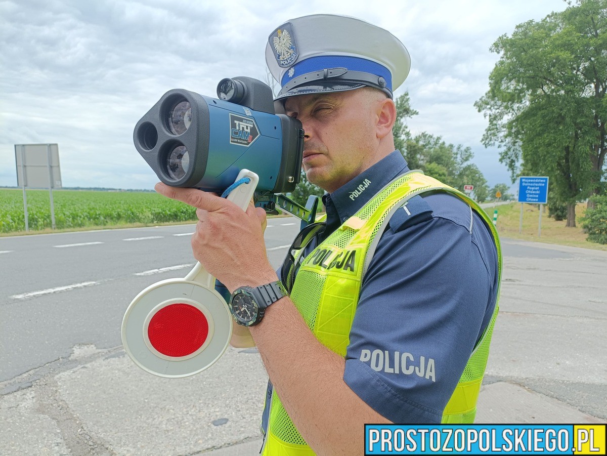 Akcja „Prędkość” w powiecie brzeskim. Kierowca pędził niemal 110 km/h w terenie zabudowanym i stracił prawo jazdy