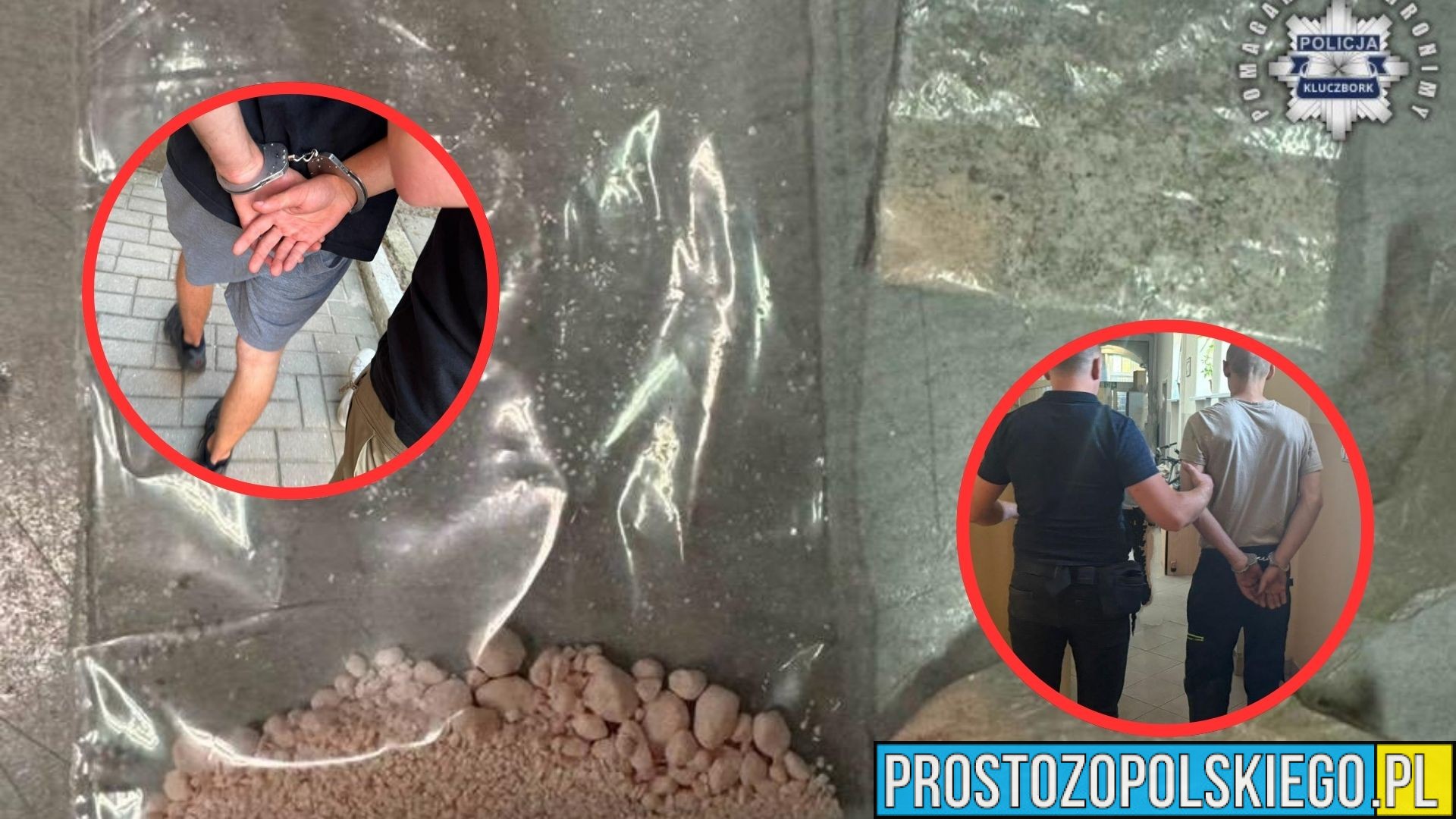 Kluczborscy policjanci zatrzymali dwóch mężczyzn z narkotykami. Jeden próbował pozbyć się amfetaminy