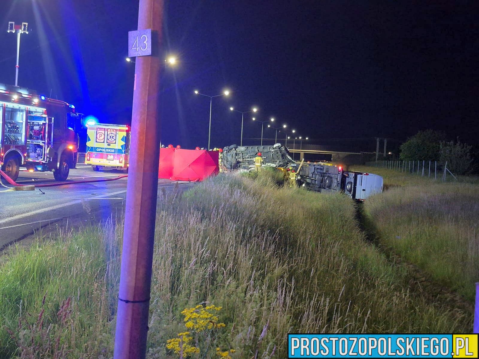 Śmiertelny wypadek na autostradzie A4. Droga w kierunku Wrocławia całkowicie zablokowana