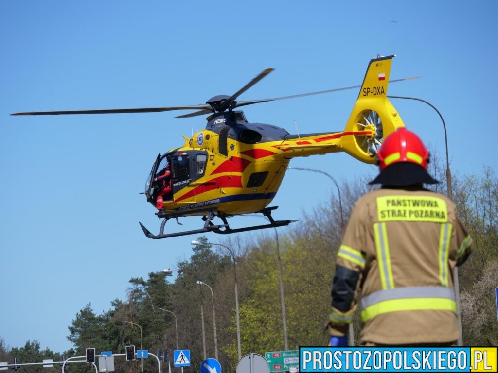 Dramatyczny wypadek na&nbsp;hulajnodze elektrycznej w&nbsp;Kędzierzynie Koźlu.Na miejsce wezwano śmigłowiec LPR