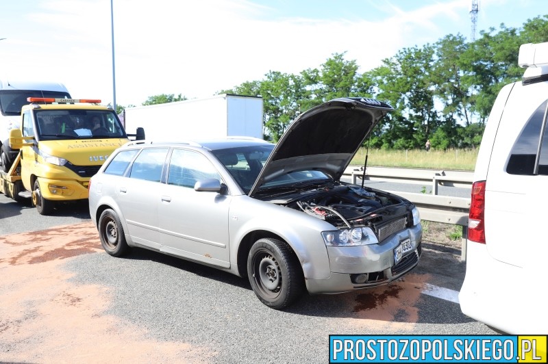 wypadek na autostradzie, autostrada A4 wypadek, utrudznienia w ruchu na a4, a4 zablokowana, autostrada A4 Prószków zablokowana, wypadek pod opolem, aktualności,