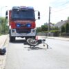 Wypadek na ul. Oświęcimskiej w Opolu. 61-letni motocyklista trafił do szpitala(WIDEO)