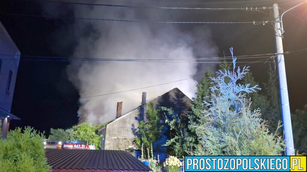 Pożar stodoły w Malerzowicach Wielkich. Z ogniem walczyło 11 zastępów straży pożarnej
