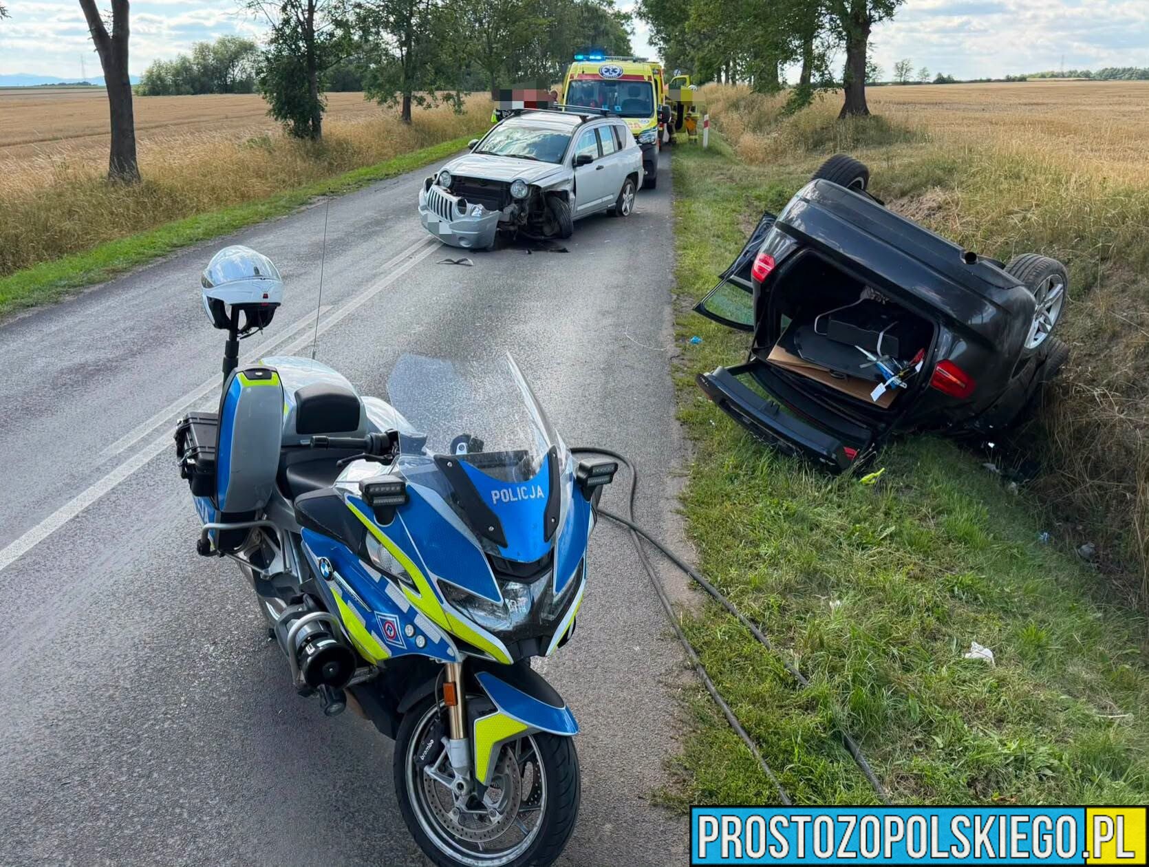 Zderzenie na trasie Nysa – Rusocin. 43-latek prowadził po alkoholu