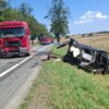 Karambol na DK46. Zderzyło się aż 6 pojazdów, 3 osoby trafiły do szpitala