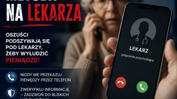 Oszuści wyłudzili od 87-letniej mieszkanki gminy Nysa 60 tysięcy złotych. Podszyli się pod lekarza