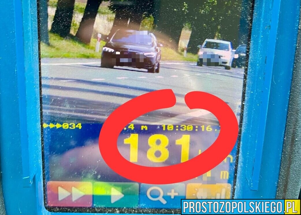 Pędził 181 km/h przy ograniczeniu do 90 km/h. 42-latek stracił prawo jazdy i dostał 5000 zł mandatu