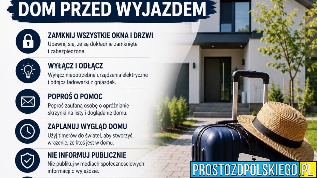 Wyjeżdżasz na urlop? Policja przypomina, jak zabezpieczyć dom przed włamaniem