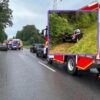 Opel wypadł z drogi wojewódzkiej nr 426. Jedna osoba trafiła do szpitala