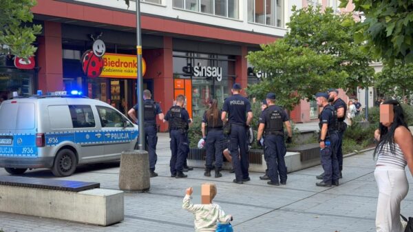 Awantura na ul. Krakowskiej w Opola. Na miejscu 4 radiowozy. Policja zatrzymała dwóch mężczyzn