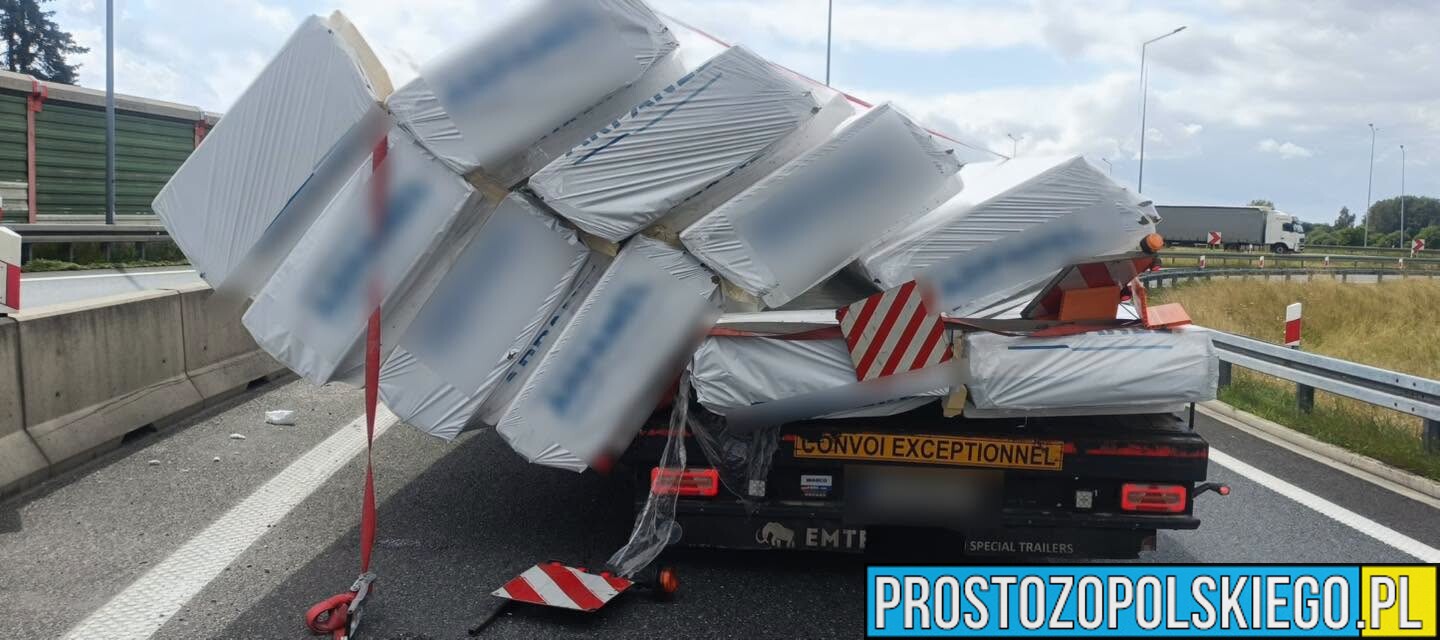 Utrudnienia na A4 w kierunku Wrocławia. Z ciężarówki osunął się ładunek