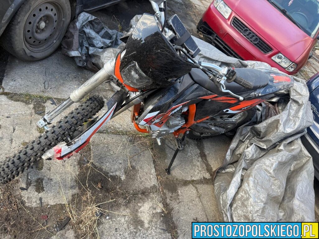 Wypadek w gminie Pokój. Motocykl crossowy zderzył się z quadem na leśnej drodze