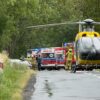 Poważny wypadek na DW416 w Suchej Psinie. Na miejscu lądowały dwa śmigłowce LPR
