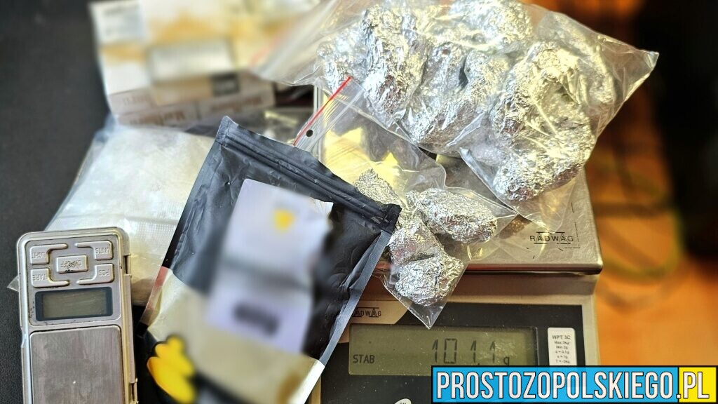 Strzeleccy kryminalni zatrzymali młodego mężczyznę. Miał ponad 200 gramów narkotyków