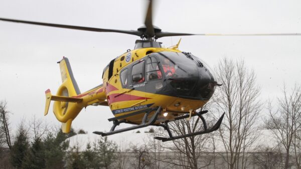 Poważny wypadek na DW416 w Suchej Psinie. Na miejscu lądowały dwa śmigłowce LPR