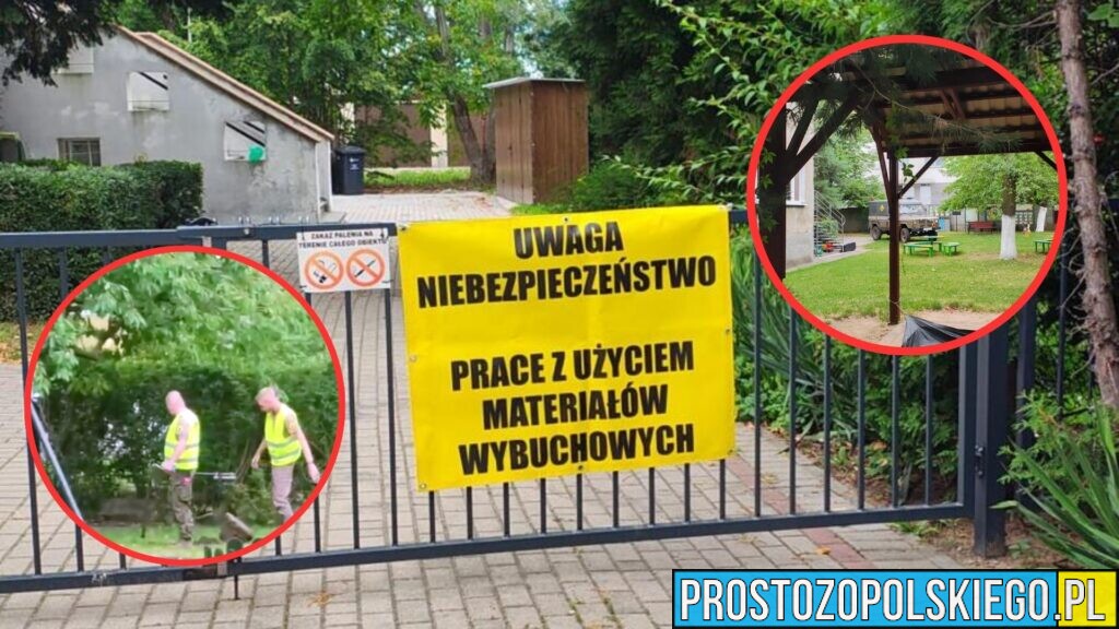 Saperzy ponownie na placu zabaw przy ul. Niemodlińskiej w Opolu. Przeszukują teren po odkryciu niewybuchu