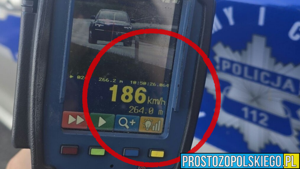 186 km/h przy ograniczeniu do 90 km/h. Kierowca Audi tłumaczył, że chciał pokazać znajomej samochód