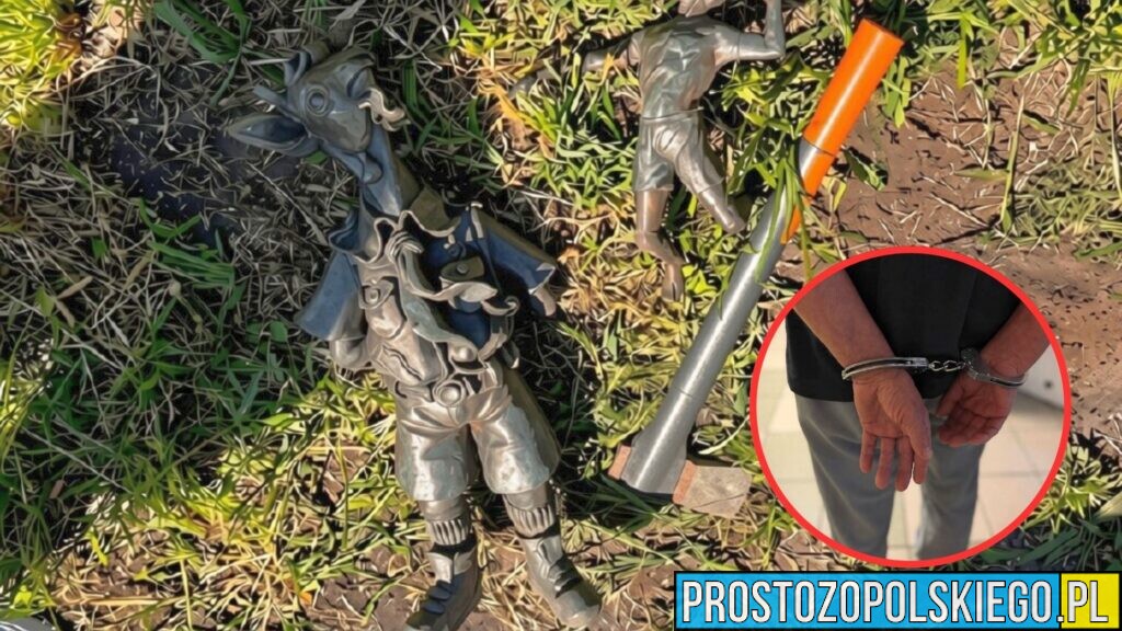 Nocą odcinał siekierą elementy miejskich koziołków. Zakopywał je na swojej posesji