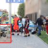 Wypadek motocyklisty w Opolu. Motocykl przewrócił się na ul. Nysy Łużyckiej, ranna pasażerka(WIDEO)