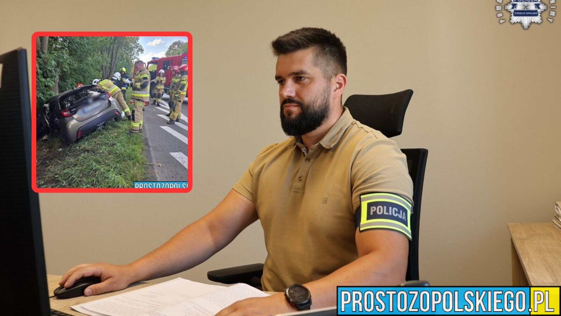 Policjant wracał ze służby i zauważył wypadek. Bez wahania ruszył na pomoc rannym