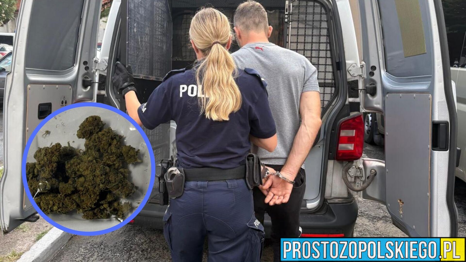 Poszukiwany 39-latek zatrzymany przez kluczborskich policjantów. Miał przy sobie marihuanę