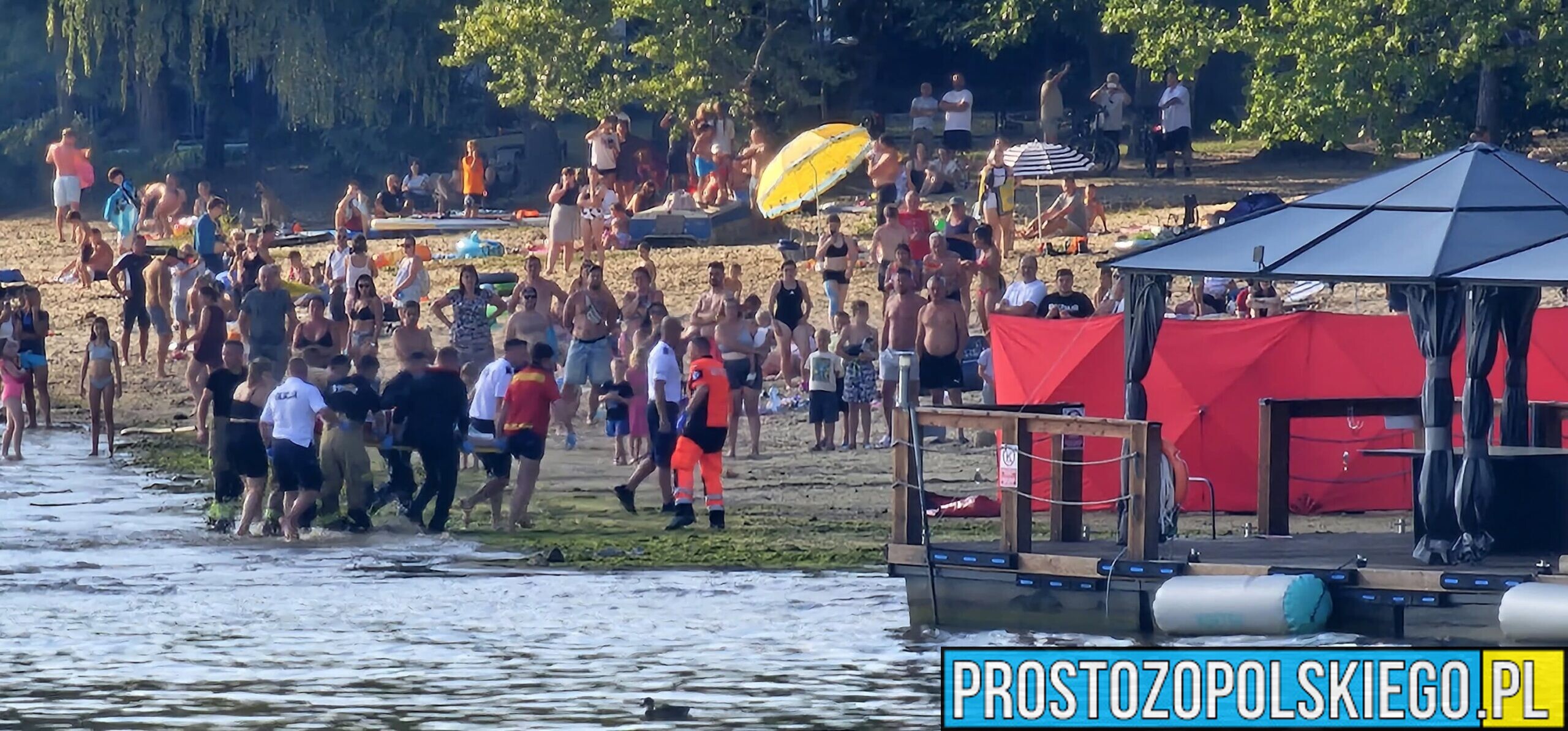 Mężczyzna nie wypłynął po zanurkowaniu. Ratownicy WOPR walczyli o jego życie