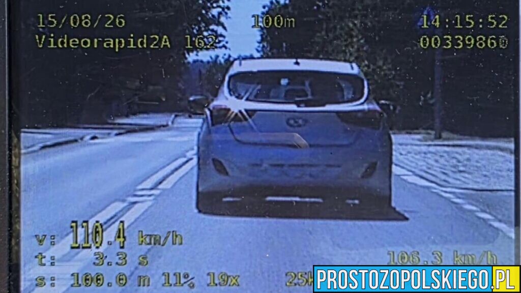 Pędziła 110 km/h w terenie zabudowanym. 22-latka straciła prawo jazdy