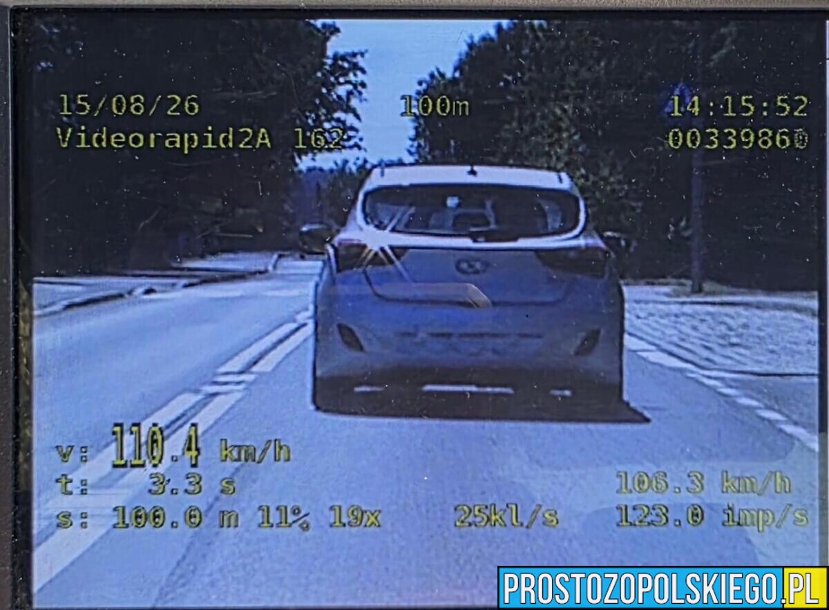 Pędziła 110 km/h w terenie zabudowanym. 22-latka straciła prawo jazdy