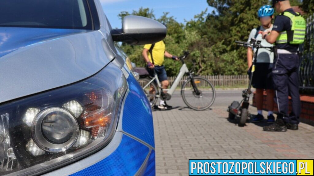 Policjanci sprawdzali rowerzystów i użytkowników hulajnóg. Blisko 450 wykroczeń na Opolszczyźnie