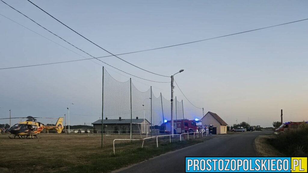 Mężczyzna wyciągnięty z wody w Starowicach Dolnych. Na miejsce wezwano śmigłowiec LPR
