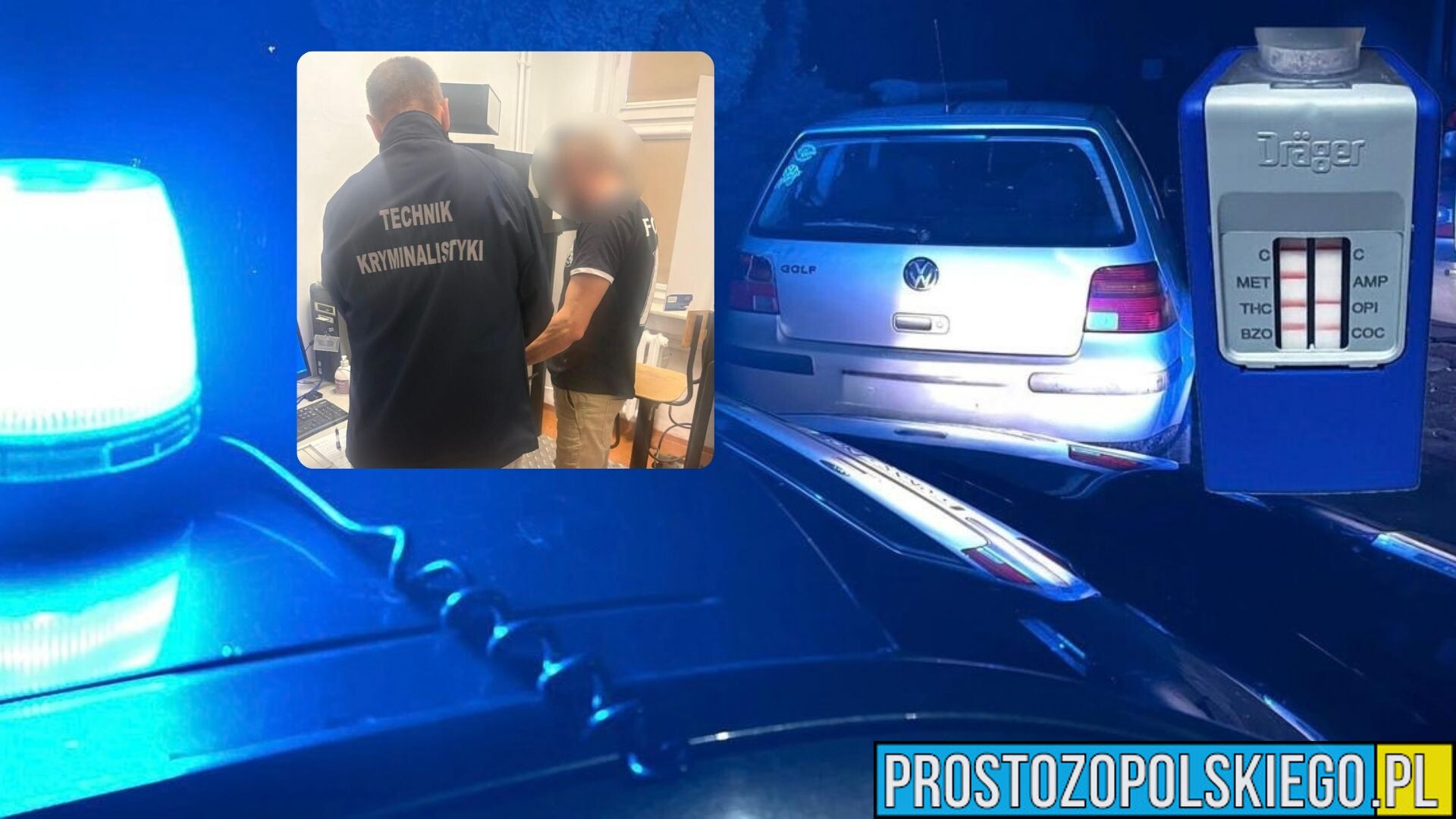 Kierował mimo zakazu. W samochodzie policjanci znaleźli amfetaminę