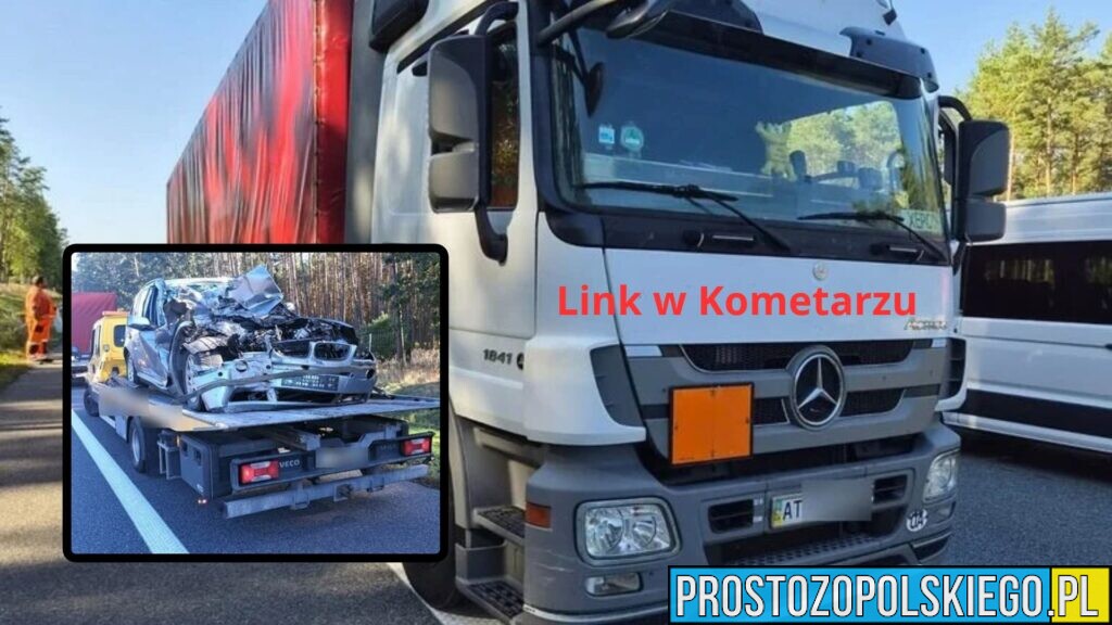 BMW uderzyło w tył ciężarówki na A4. Kierowca mercedesa obywatel Ukrainy był po alkoholu