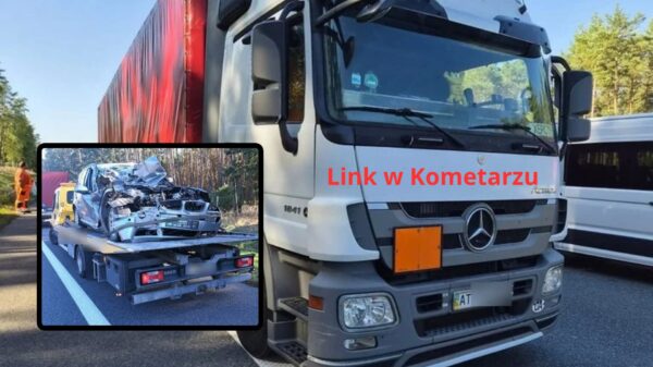BMW uderzyło w tył ciężarówki na A4. Kierowca mercedesa obywatel Ukrainy był po alkoholu