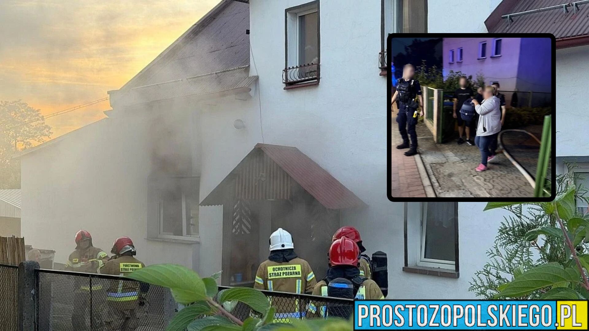 Pożar domu przy al. Przyjaźni w Opolu. Sąsiad ruszył z pomocą, strażacy uratowali kota
