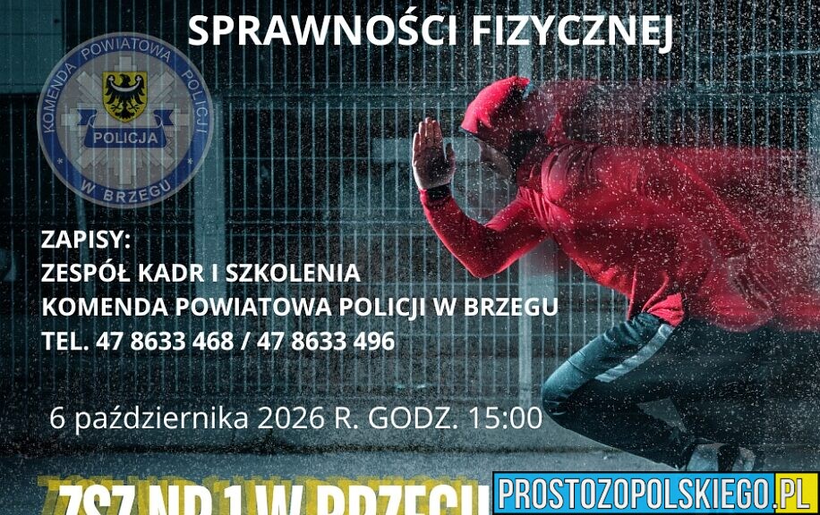 Chcesz zostać policjantem? W Brzegu sprawdzisz swoją sprawność przed rekrutacją