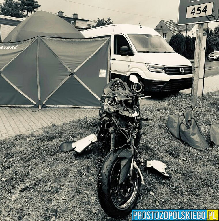 Tragiczny wypadek w Namysłowie. Nie żyje 27-letni motocyklista