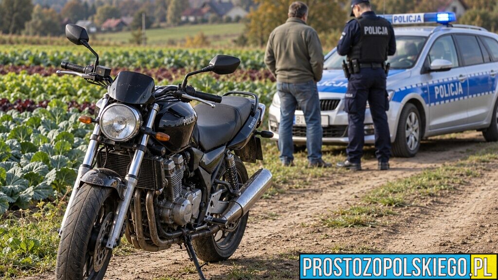 Przyjechał motocyklem po warzywa. Miał około 3 promili alkoholu