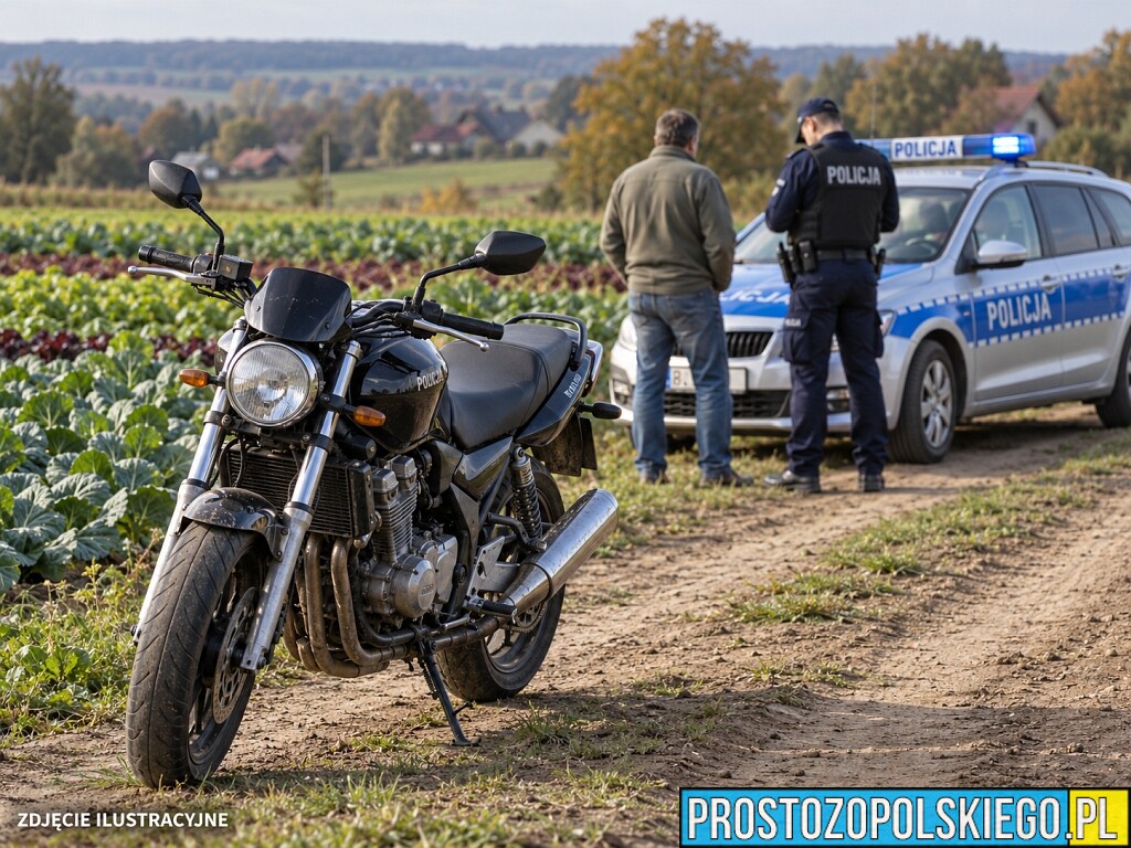 Przyjechał motocyklem po warzywa. Miał około 3 promili alkoholu