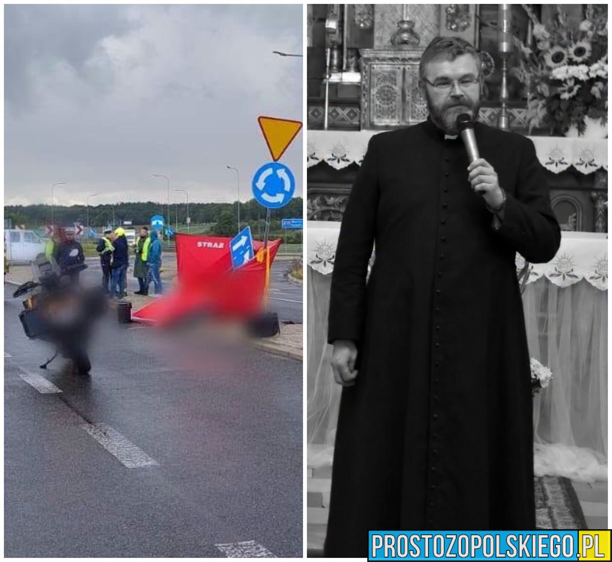 Tragiczny wypadek pod Strzelcami Opolskimi. Nie żyje ks. Wojciech Drab