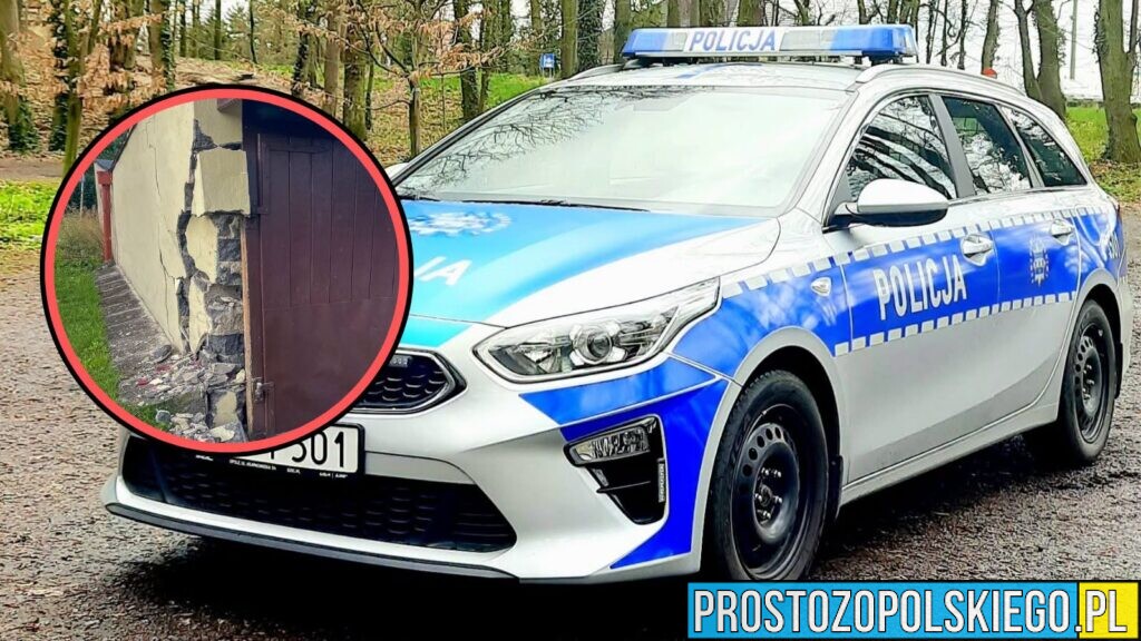 Wjechał w ścianę garażu i odjechał. Policjanci namierzyli sprawcę jeszcze tego samego dnia