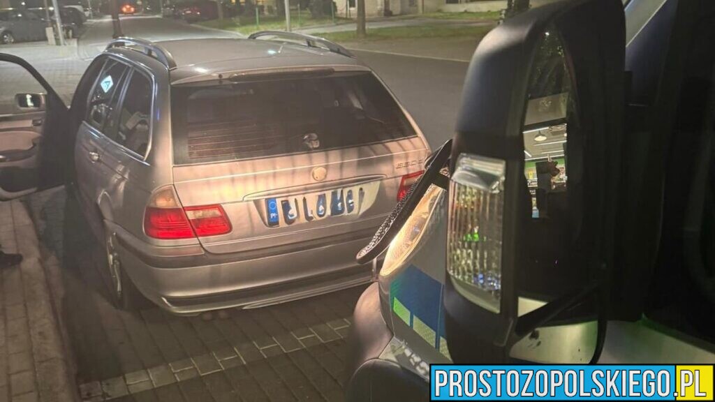Driftował BMW na skrzyżowaniu w Kluczborku. 2500 zł mandatu i utrata prawa jazdy