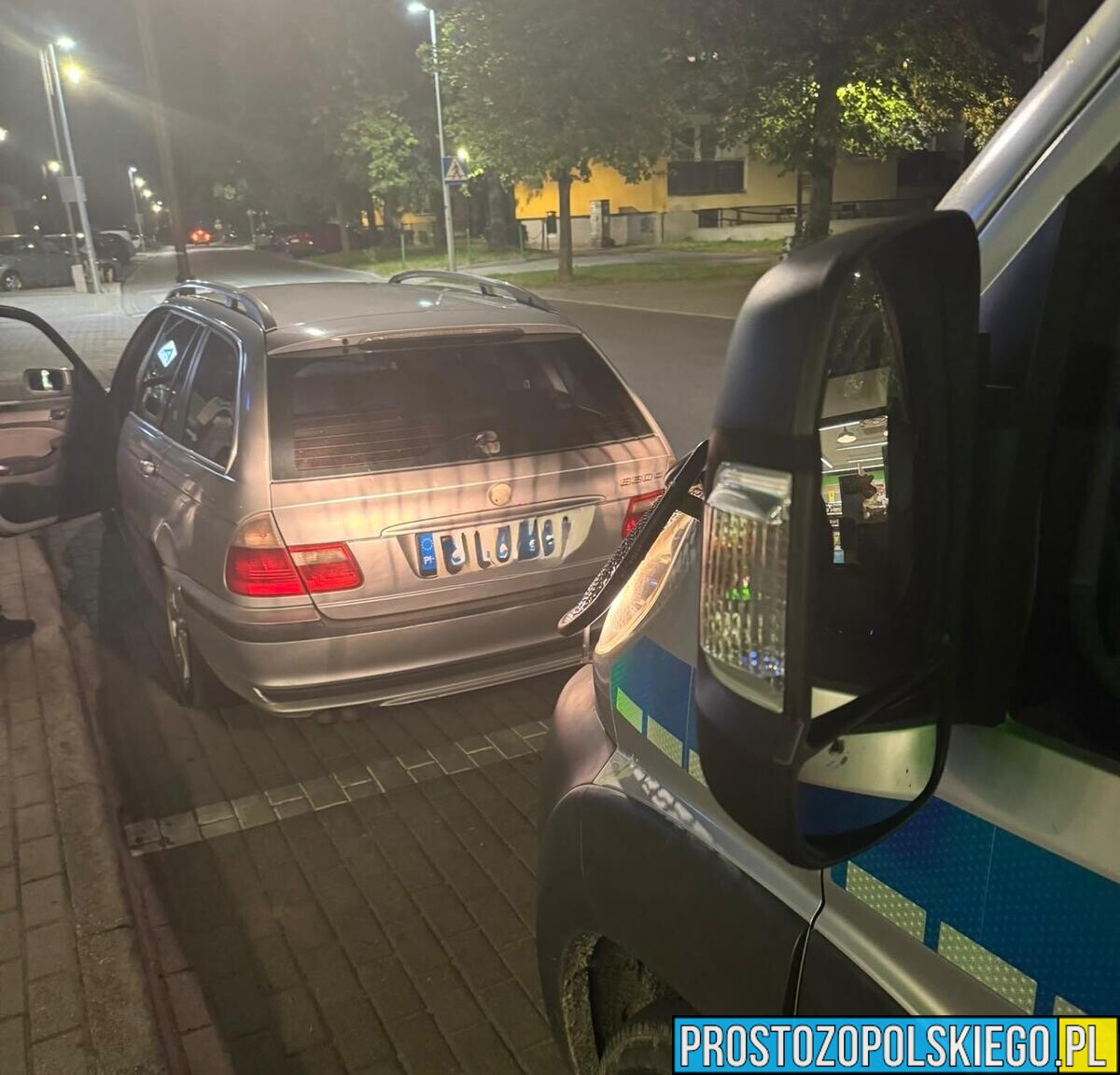 Driftował BMW na skrzyżowaniu w Kluczborku. 2500 zł mandatu i utrata prawa jazdy