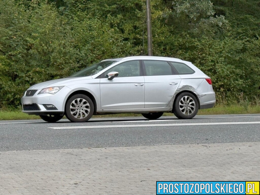 zderzenie 3 samochodów w Lędzinach, droga Opole Ozimek, DK 46 zablokowana, wypadek w Opolu, Wypadek, zderzenie trzech aut,