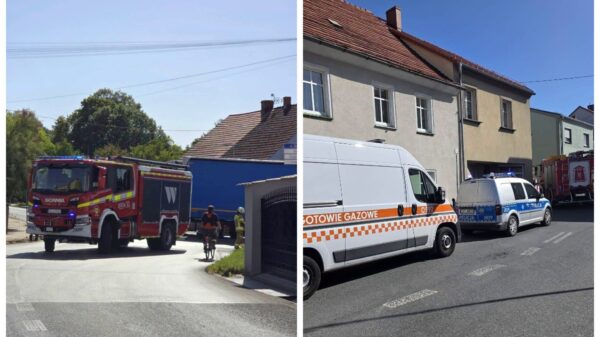 Wyciek gazu w Leśnicy. Ewakuowano 9 osób z pobliskich budynków