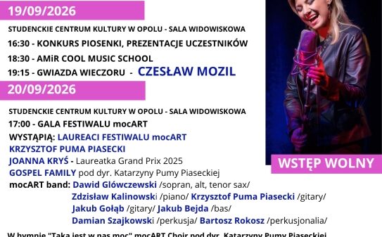 Muzyka, talent i integracja. Przed nami XII Ogólnopolski Festiwal mocART w Opolu