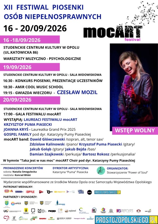 Muzyka, talent i integracja. Przed nami XII Ogólnopolski Festiwal mocART w Opolu