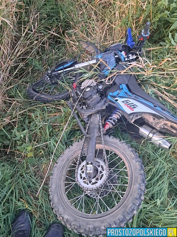 Motocykl znaleziony w rejonie Jakubowic. Policja szuka jego użytkownika, który może potrzebować pomocy