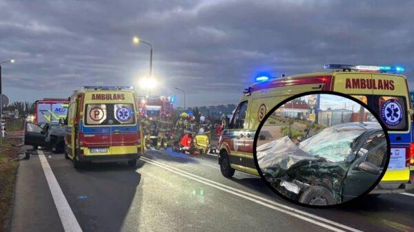 Śmiertelny wypadek na DK42 w Ligocie Dolnej. Nie żyje 57-letni kierowca